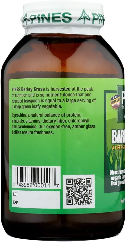 Pines International Organic Barley Grass Powder, 10 oz