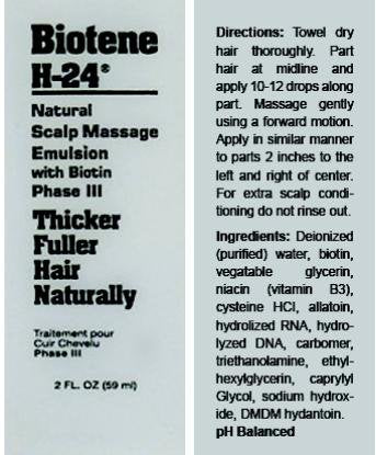 Mill Creek Biotene H-24® Natural Scalp Massage Emulsion, 2 fl oz