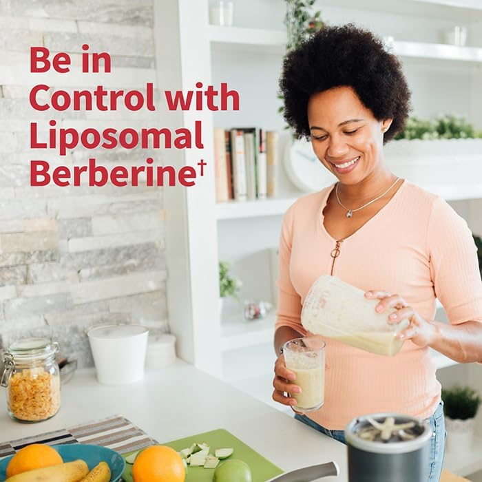 Garden of Life Liposomal Berberine and Chromium Picolinate for Already Healthy Blood Sugar, Glucose Metabolism and Cholesterol—Probiotics for Easy Digestion—Non GMO, Gluten Free, Kosher, 30 Servings