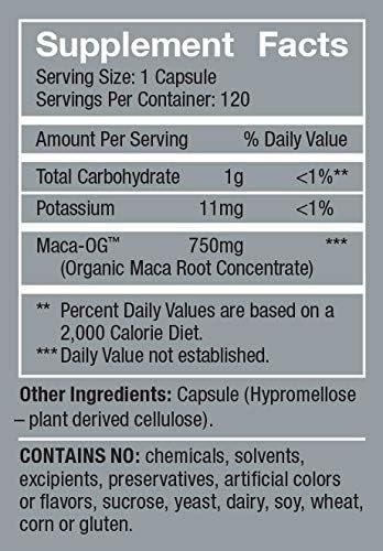 Revolution Macalibrium - Natural Concentrated Gelatinized Maca Supplement to Support Men&#39;s Hormone Health, Energy, Strength, Power, and Reproductive Health -120 Vegan Capsules (60 Day Supply)