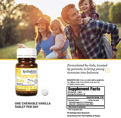 Kyo-Dophilius Kids Probiotic, Promotes Regularity and Immune Health*, 60 tablets