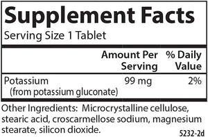 Carlson - Potassium, 99 mg, Promotes Nerve Health & Muscle Function, 250 Tablets