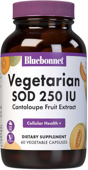 Blue Bonnet Super Fruit Extra Strength Cantaloupe Melon Fruit Extract 250IU Per Serving of SOD- 60 Vcaps