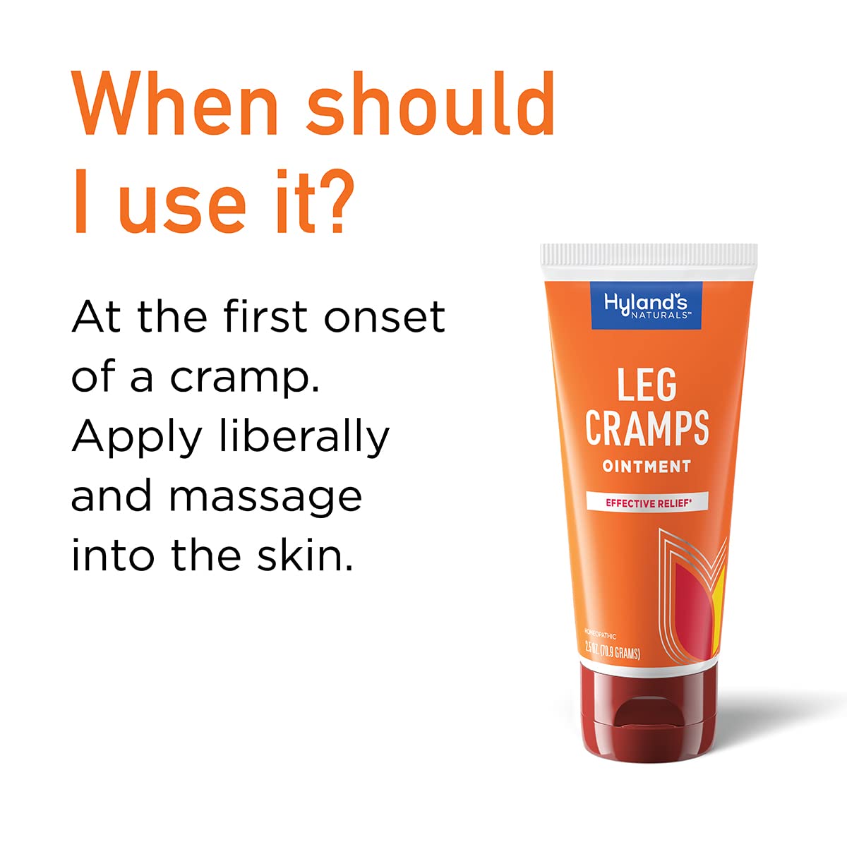 Hyland&#39;s Naturals Leg Cramps Ointment, Arnica Gel Leg Cramp Relief, Natural Relief of Calf, Leg and Foot Cramp, 2.5 oz