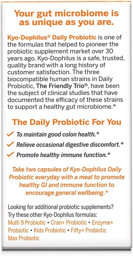 Kyo-Dophilus Daily Probiotic, Immune and Digestive Support*, 45 capsules