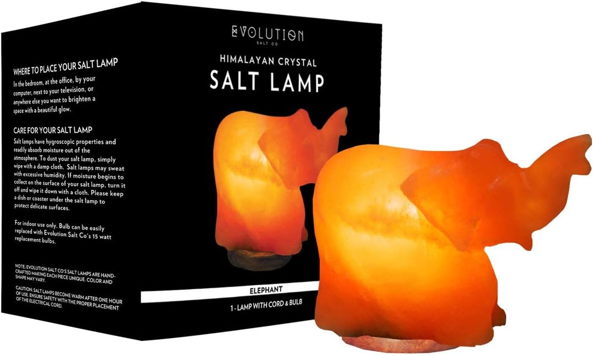 Evolution Salt - Elephant Crystal Himalayan Salt Lamp 6-8 lbs.