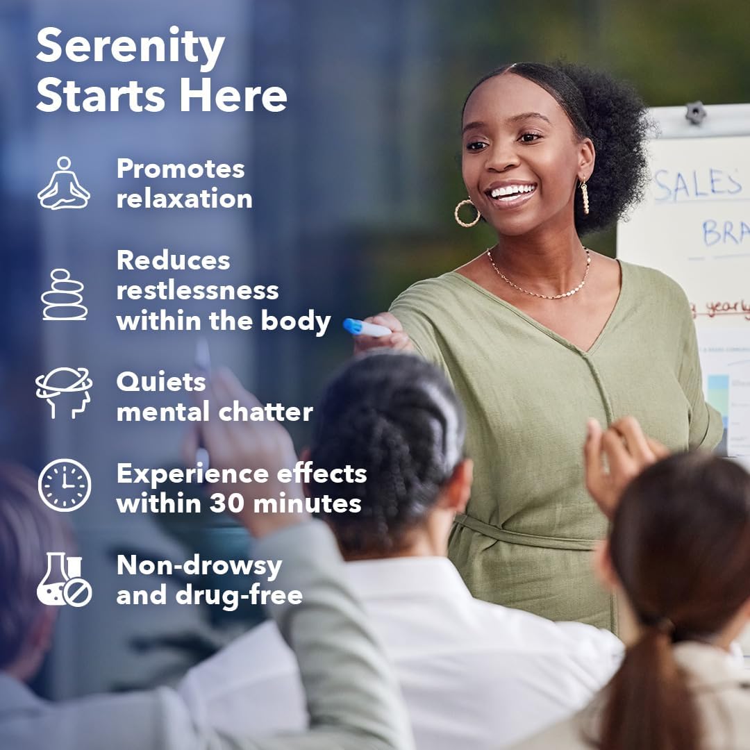 Anxie-T - Stress Relief Supplement - Supports Mood &amp; Mental Focus - Feel Calm and Relaxed - Eases Tension &amp; Nervousness - Ashwagandha, Kava Kava, GABA &amp; L-Theanine - 60 Capsules