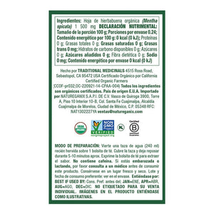 Traditional Medicinals Organic Spearmint herbal tea, Fair Trade Certified, 16 ct