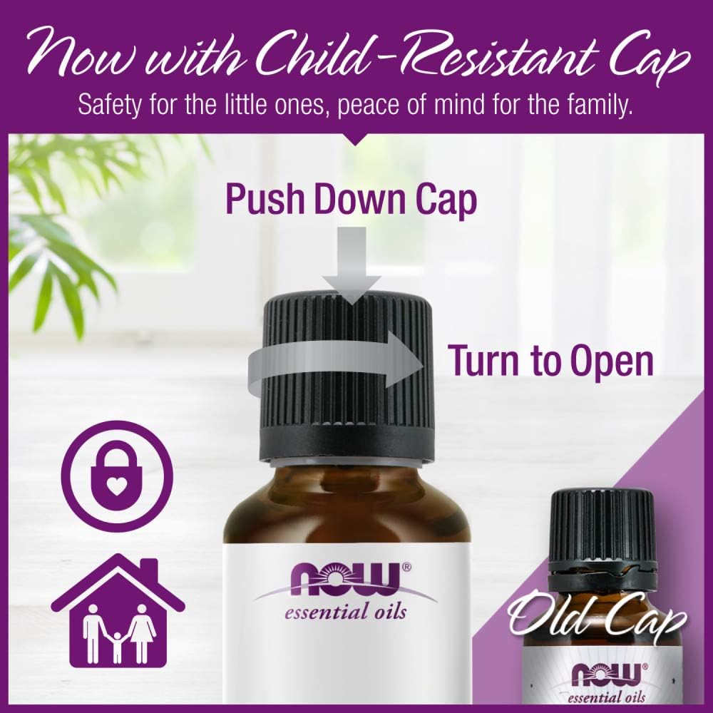 NOW Essential Oils, Clear the Air Oil Blend, Purifying Aromatherapy Scent, Blend of Pure Essential Oils, Steam Distilled, Vegan, Child Resistant Cap, 4-Ounce
