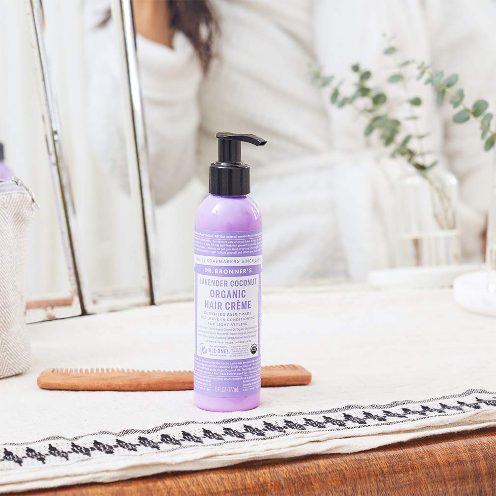 Dr. Bronner's - Organic Hair Creme (Lavender Coconut, 6 Ounce)