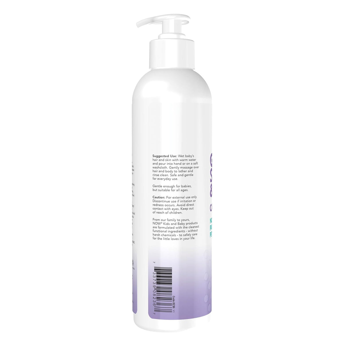 NOW Baby, Gentle Shampoo and Wash, Calming Lavender, Paraben Free, 8 Fluid Ounces