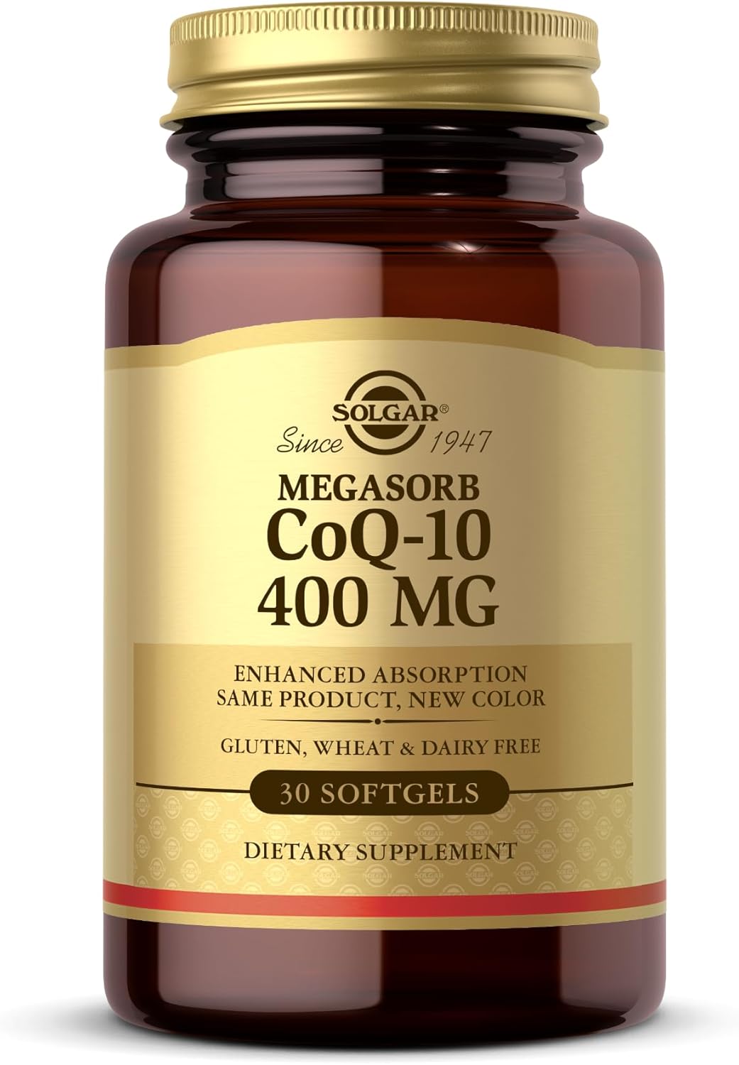 SOLGAR Megasorb CoQ-10 400 mg - 30 Softgels - Enhanced Absorption - Gluten Free, Dairy Free - 30 Servings