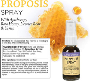 Honey Gardens Propolis Spray Herbal Supplement -- 1 oz