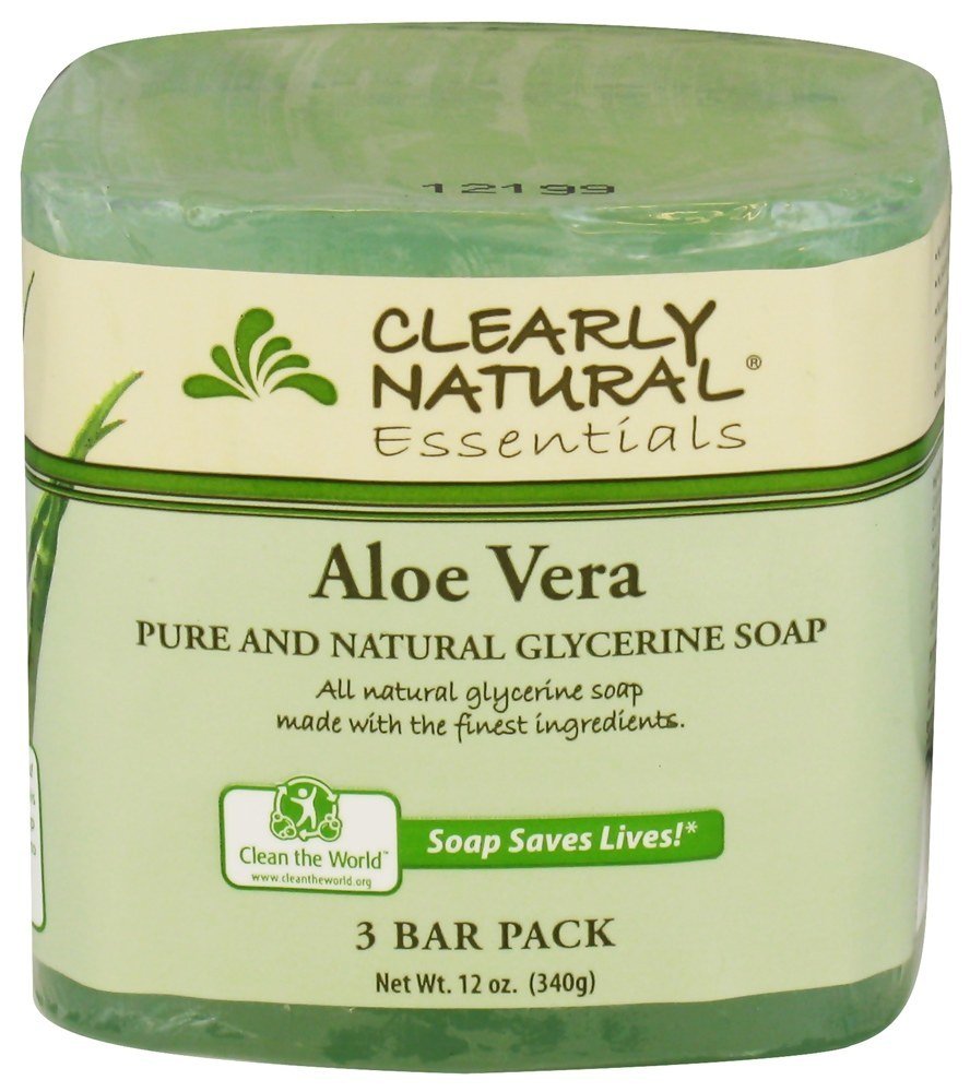 Essentials Glycerin Bar Soap Aloe Vera -- 4 oz Each / Pack of 3