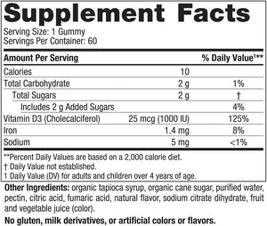 Nordic Naturals Vitamin D3 Gummies, Wild Berry - 60 Gummies - 1000 IU Vitamin D3 - Great Taste - Healthy Bones, Mood & Immune System Function - Non-GMO - 60 Servings