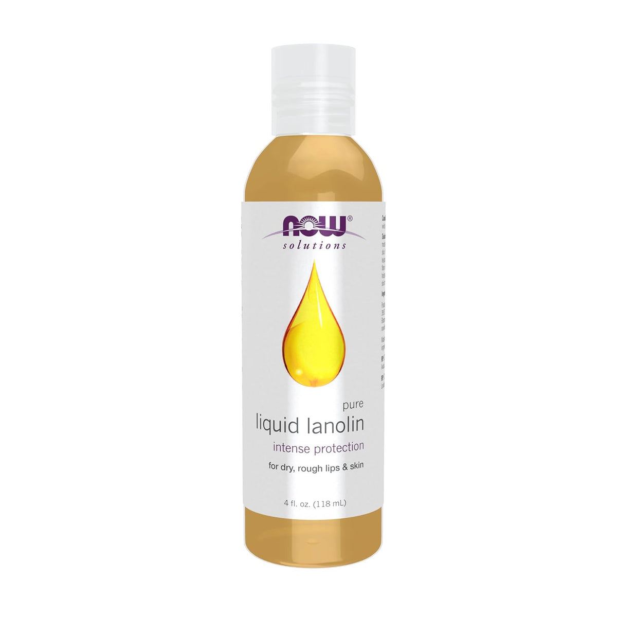 Liquid Lanolin Pure, Intense Protection, Formulated for Dry Rough Lips and Skin, 4-Ounce