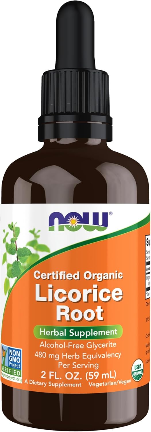 NOW Foods Supplements, Certified Organic Licorice Root 2 fl. oz