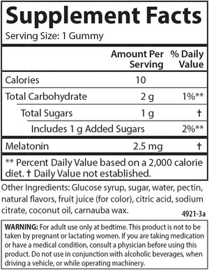 Carlson - Melatonin Gummies, 2.5 mg, Healthy Sleep, Promotes Relaxation, Natural Strawberry Flavor, 100 Gummies
