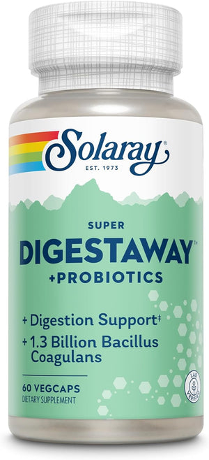 SOLARAY Super Digestaway + Probiotics VCapsules | 60 Count