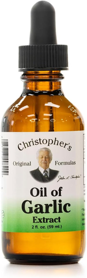 Christopher's Original Formulas Oil of Garlic Extract 2 Ounces - Pack of 1 - Premium Herbal Supplement - Cold-Pressed & Pure Liquid Garlic Oil | Versatile Use