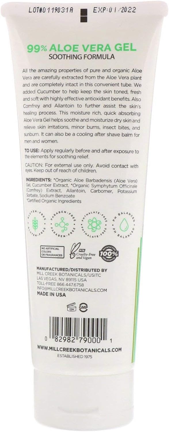 Mill Creek 99% Aloe Vera Gel 8 oz