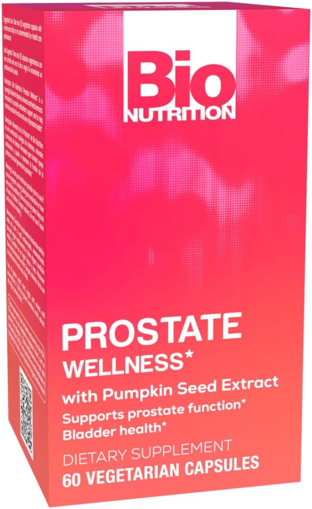 Bio Nutrition Prostate Wellness Support Supplement 60 Vegetarian Capsules | Natural Formula for Men’s Health | Promotes Healthy Prostate Function | Supports Urinary Health &amp; Hormonal Balance