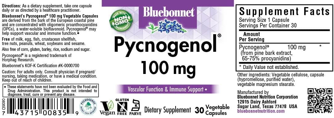 BLUEBONNET NUTRITION PYCNOGENOL 100 mg