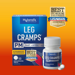 Hyland's, Leg Cramps PM Tablets, Nighttime Formula, Natural Relief of Calf, Foot and Leg Cramps at Night, Quick Dissolving Tablets, 50 Count