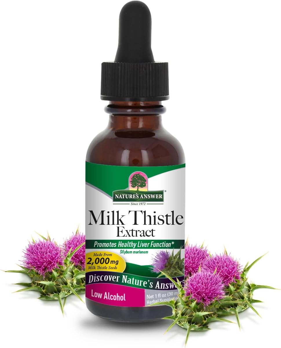 Nature&#39;s Answer Milk Thistle Seed with Organic Alcohol, 1-Fluid Ounce
