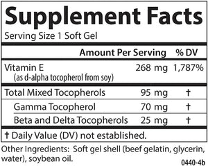 Carlson Labs E-Gems Plus Natural Vitamin E, 400 IU, 50 Softgels