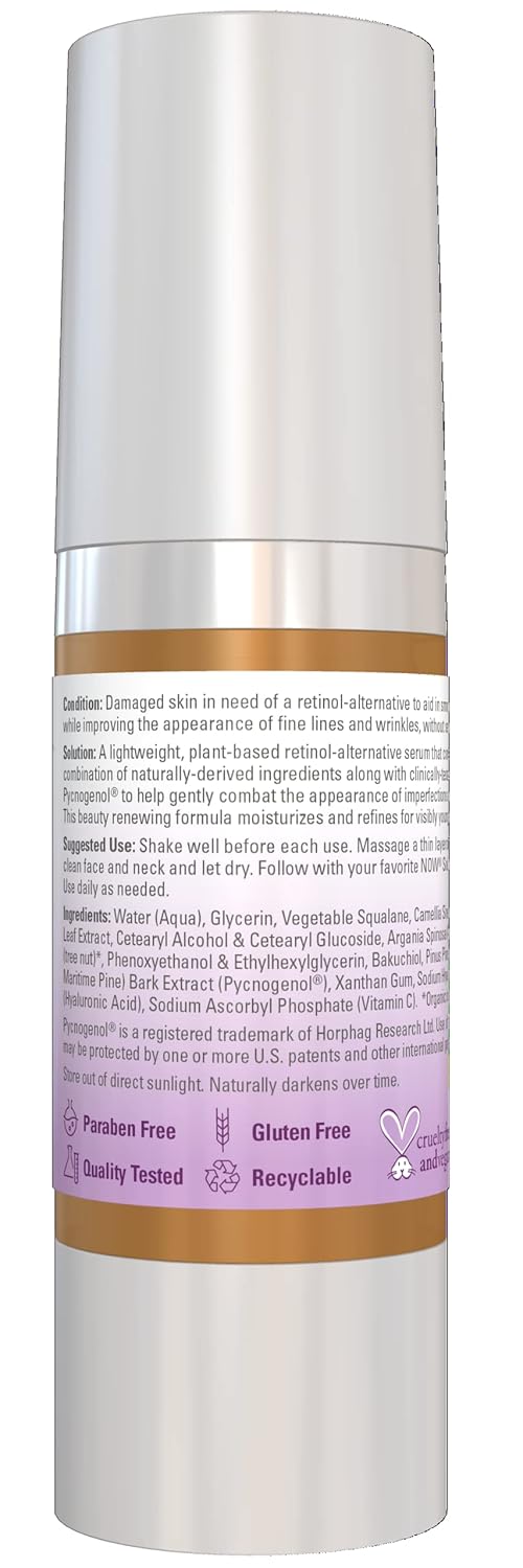 NOW Solutions, Bakuchiol Skin Renewal Serum, Smooth Skin, 1 Fl. Oz.