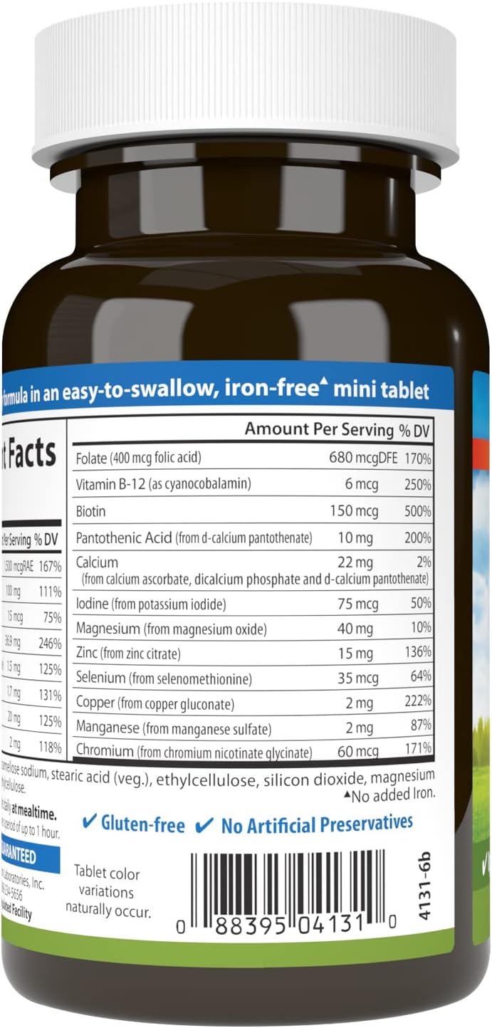 Carlson - Mini-Multi, Vitamins & Minerals, Immune Support & Heart Health, Optimal Wellness, 90 mini tablets.