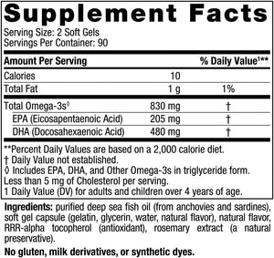 Nordic Naturals DHA, Strawberry - 180 Soft Gels - 830 mg Omega-3 - High-Intensity DHA Formula for Brain & Nervous System Support - Non-GMO - 90 Servings