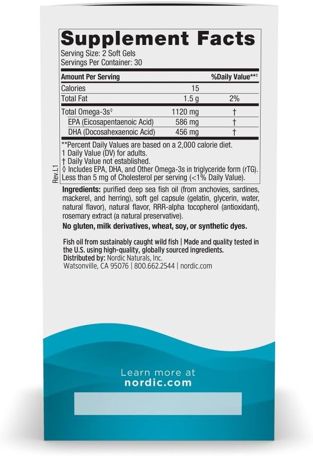 Nordic Naturals Ultimate Omega 2X Mini, Strawberry Flavor - 60 Mini Soft Gels - 1120 mg Omega-3 - High-Potency Omega-3 Fish Oil Supplement - EPA &amp; DHA - Promotes Brain &amp; Heart Health - 30 Servings