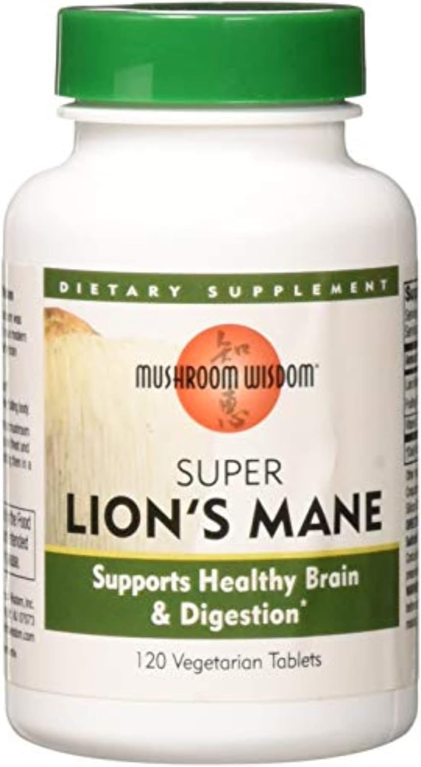 Mushroom Wisdom, Super Lion&#39;s Mane, 120 Vegetarian Tablets