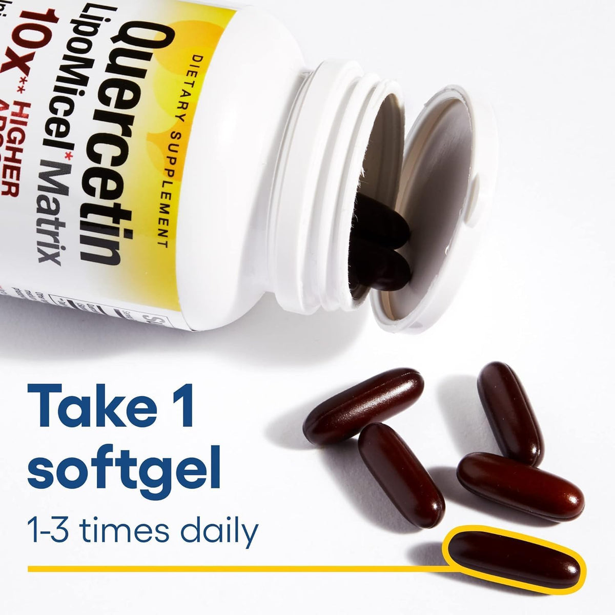 Natural Factors Quercetin LipoMicel Matrix for Superior Absorption, 30 Softgels