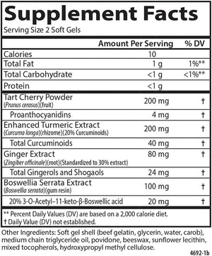 Carlson - Enhanced Mobility, Botanical Joint Support, Boswellia, Tart Cherry, Curcumin, Ginger, 120 Softgels