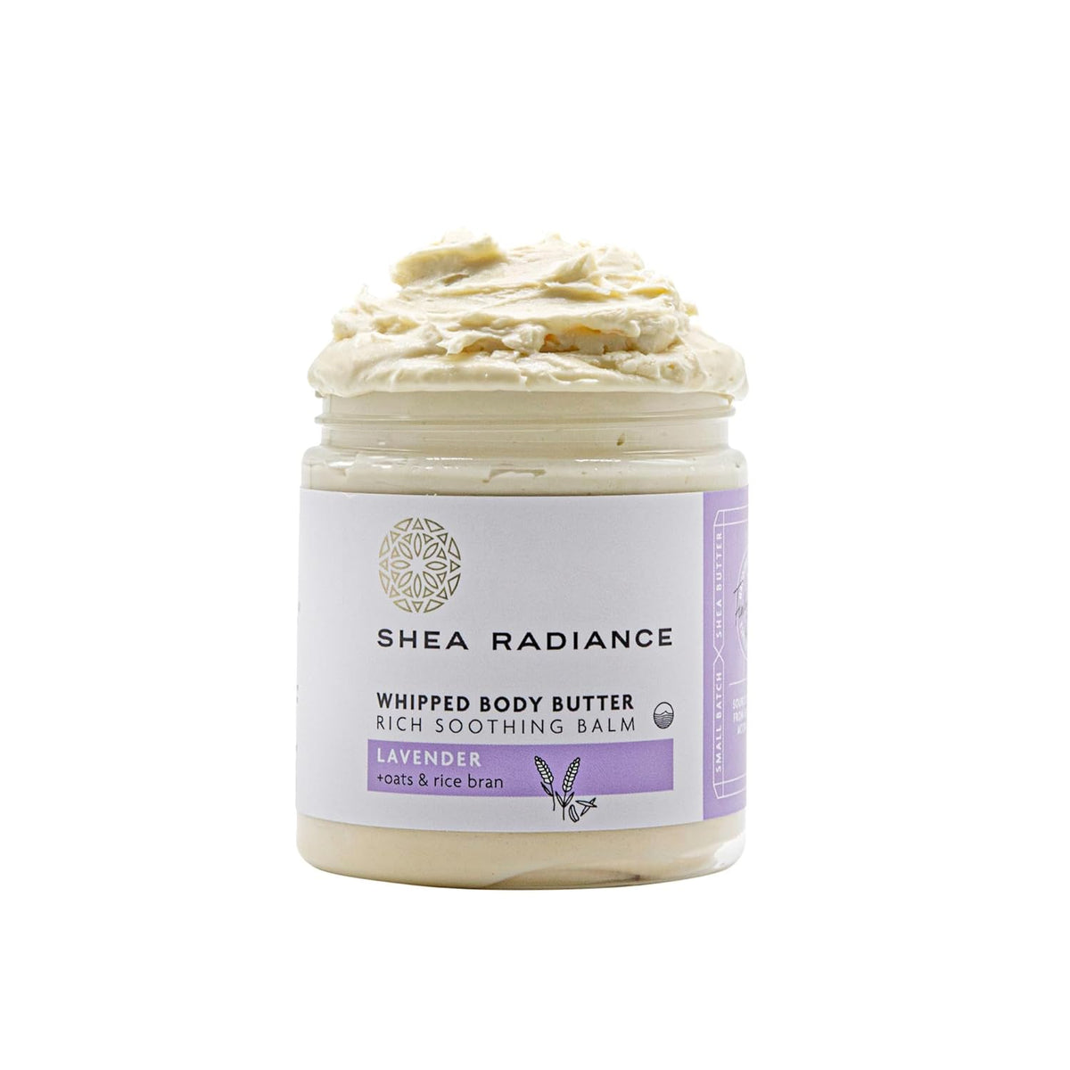 Shea Radiance Whipped Shea Butter w/Colloidal Oatmeal - Blended w/Skin-Soothing Oatmeal &amp; Moisturizing Rice Bran Oil | Lavender Bliss (5oz)