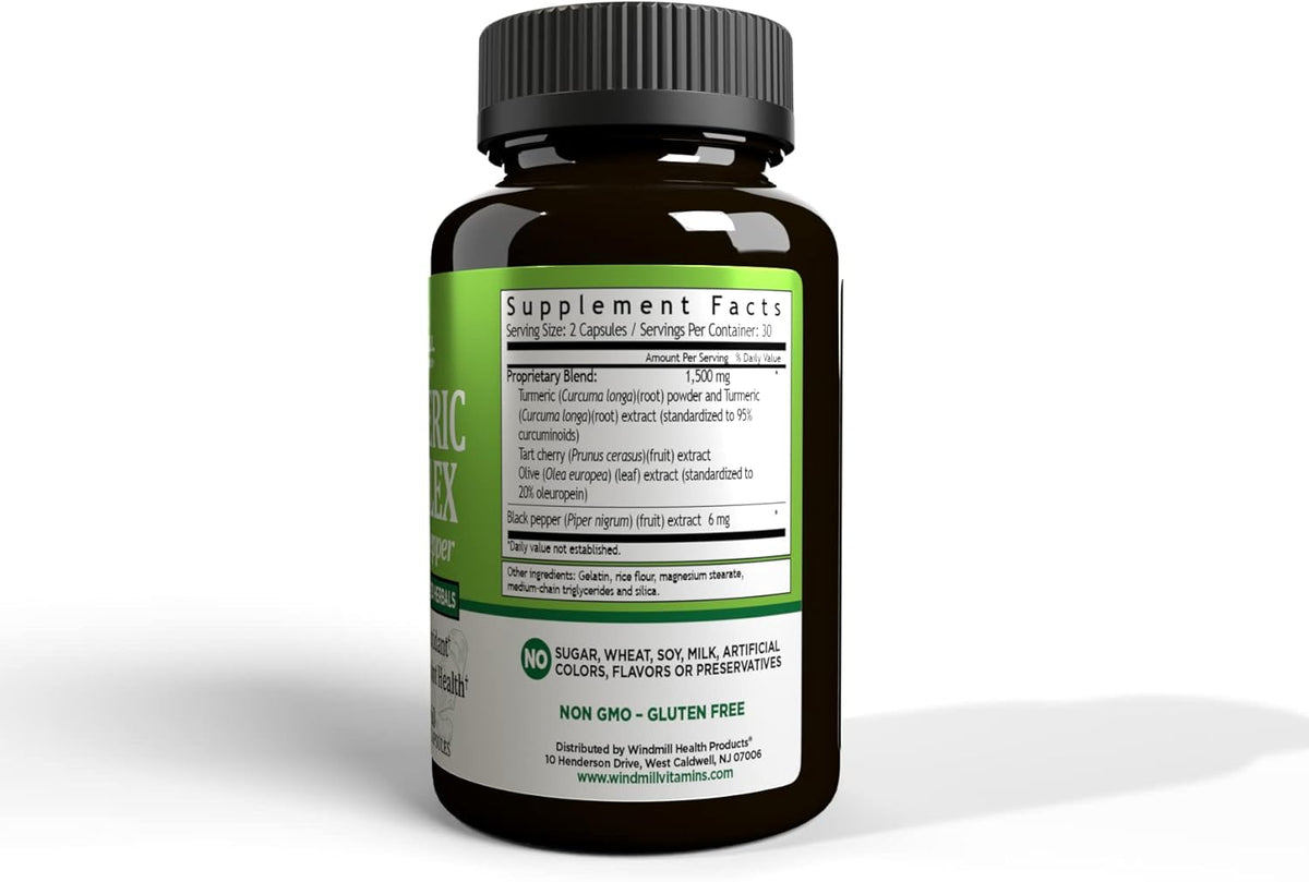 Windmill Turmeric Complex 1500 Mg With Black Pepper Capsules, 60.0 Count