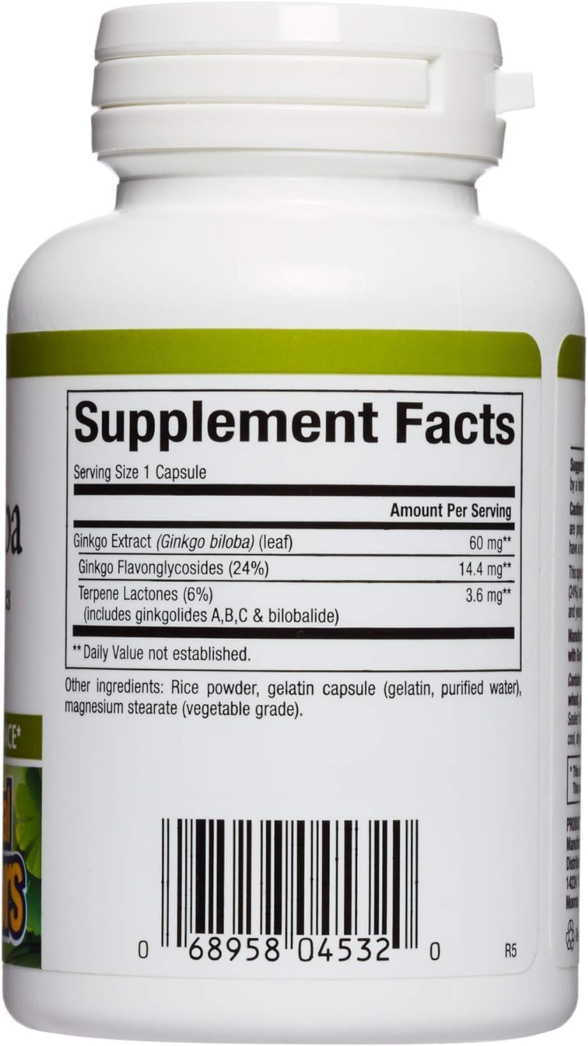Natural Factors, Ginkgo Biloba, Supports Memory 60 capsules (60 servings)
