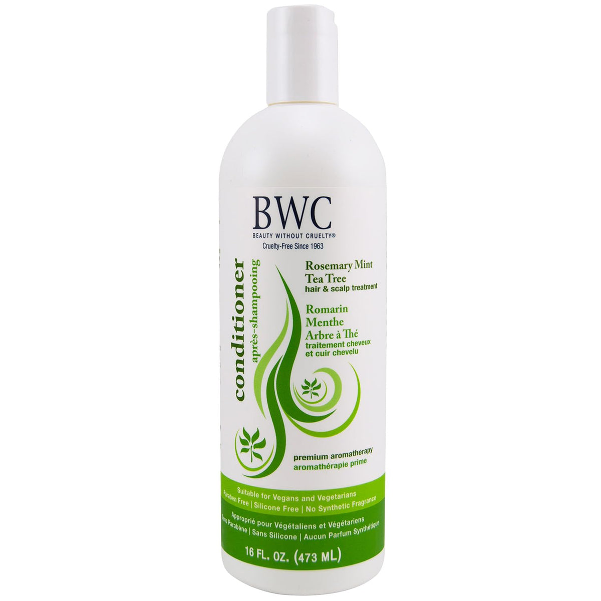 Beauty Without Cruelty Conditioner, Rosemary Mint Tea Tree – Aromatherapy Clarifying Hair & Scalp Treatment, SLS-Free, Vegan-Friendly & Cruelty-Free, 16 Oz
