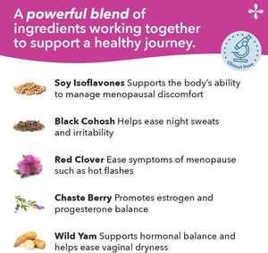 LifeSeasons - Pausitivi-T - Menopause Relief Supplement - Natural Support for Hot Flashes, Hormone Balance and Night Sweats - Contains Black Cohosh and Soy Isoflavones - 60 Capsules