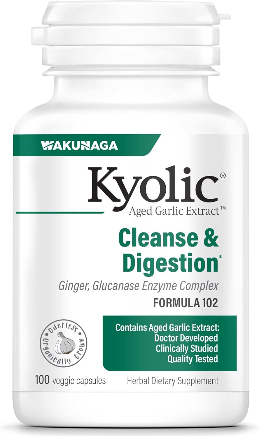 Kyolic Aged Garlic Extract™ Cleanse and Digestion Formula 102, 100 Vegetarian Capsules