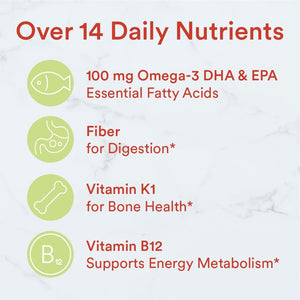 SmartyPants Kids Formula and Fiber Multivitamin Gummies, 120 Gummies