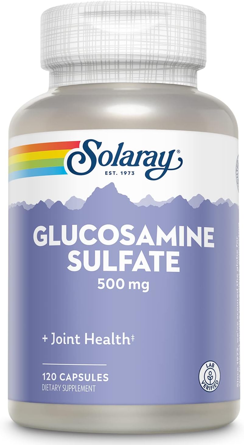 SOLARAY Glucosamine Sulfate 500 mg | Healthy Joint Flexibility &amp; Resiliency Support (60 Serv, 120 CT)