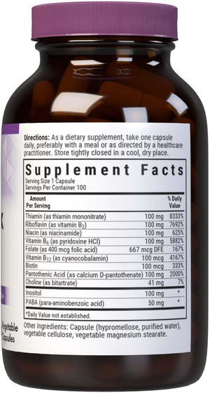 Bluebonnet - B-Complex 100mg - 100 Veg Caps