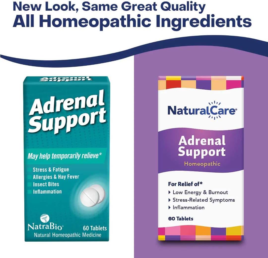 NaturalCare Adrenal Support, Homeopathic Tablets, 60ct
