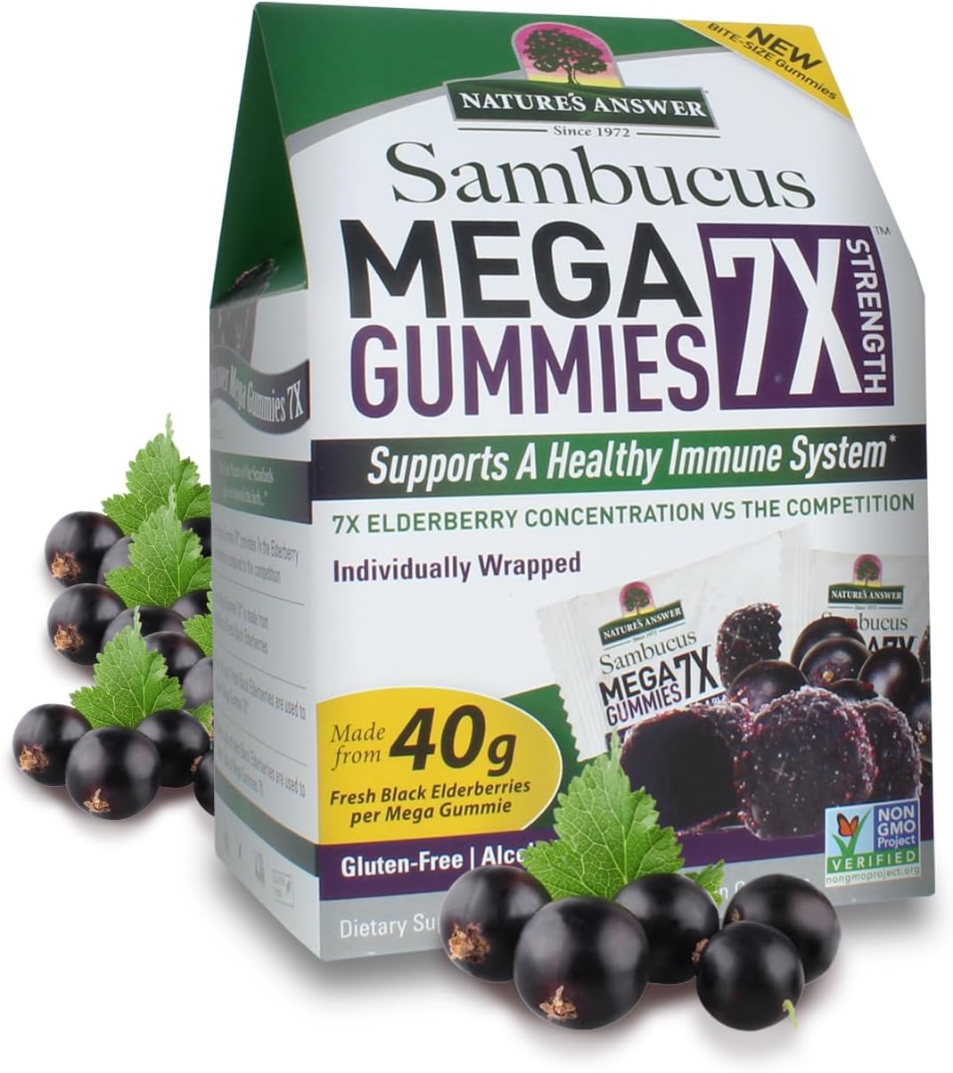 Nature&#39;S Answer Sambucus Mega Gummies 7x (30 Gummies)
