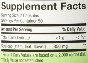 Nature's Way Scullcap Herb, 425 mg, 100 Vegan Capsules