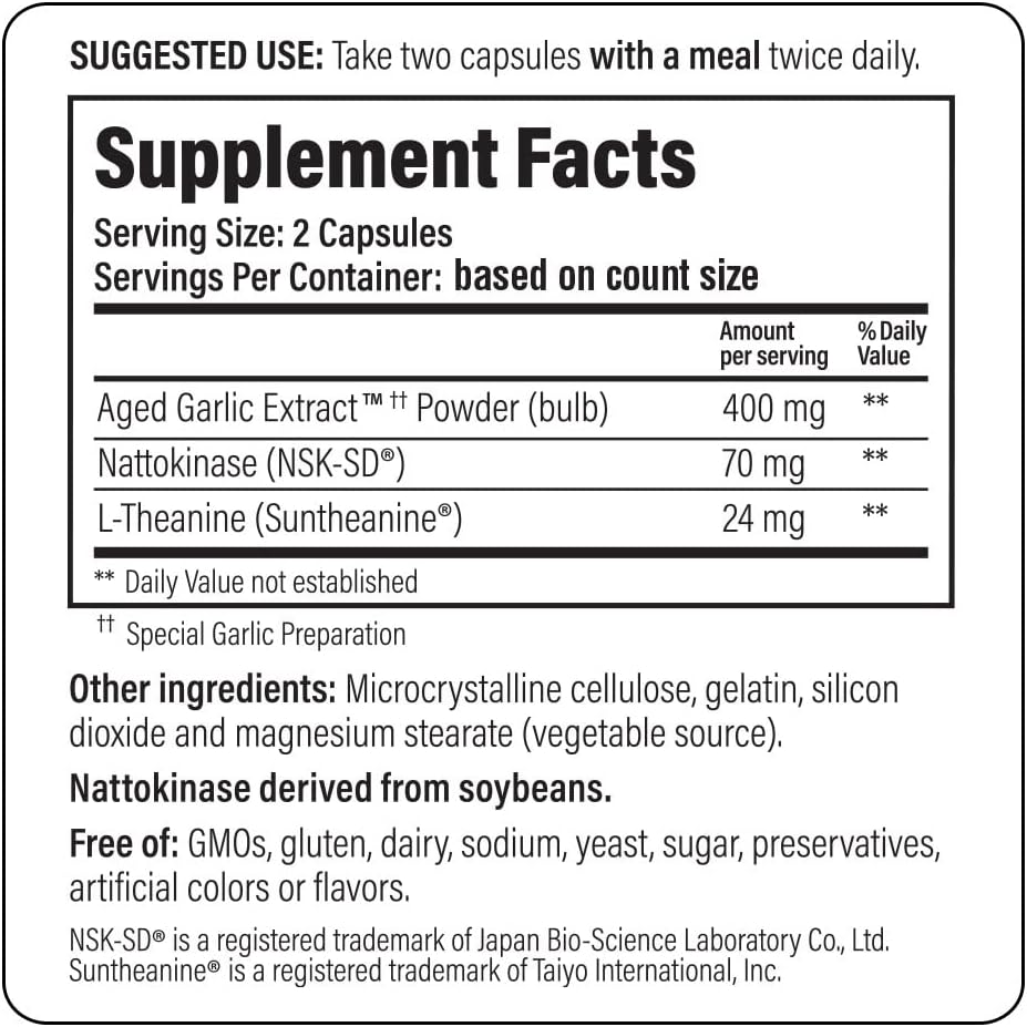 Kyolic Aged Garlic Extract™ Blood Pressure Health Formula 109, 160 Capsules